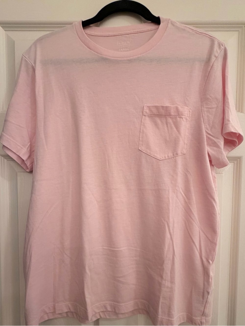 J. Crew Men's Pocket Crew Tee in Pale Pink